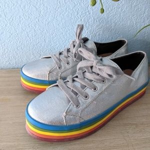⚠️ moving ⚠️🌈 Platform Rainbow Sneakers
